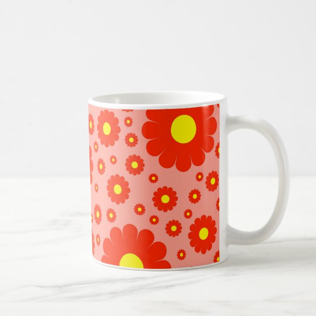 Retro Daisies Coffee Mug (Right)