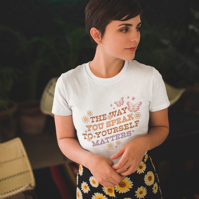 Retro Daisy and Butterflies Quote T-Shirt (Creator Uploaded)