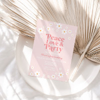 Retro daisy boho floral peace love party birthday