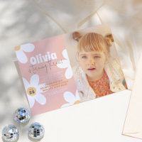 Retro Daisy Boho Groovy Girl Photo Birthday Party