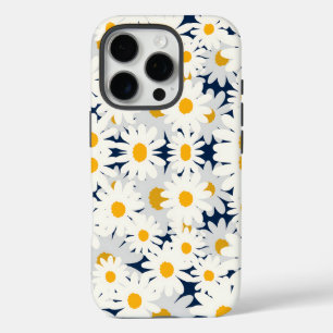 Retro Daisy Floral Pattern Beach Towel iPhone 16 Pro Case