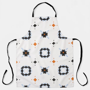 Retro Daisy Floral vintage Pattern Hand Drawn, Sea Apron