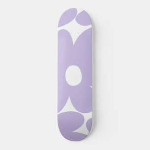 Retro Daisy Flowers in Lavender #1 #floral #art  Skateboard