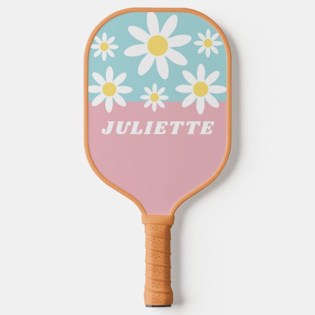 Retro Daisy  Pickleball Paddle (Front)