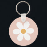 Retro daisy pink boho key ring<br><div class="desc">Retro inspired pink daisy k3y chain great for a party favour for your retro birthday party.</div>