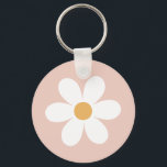 Retro daisy pink boho key ring<br><div class="desc">Retro inspired pink daisy k3y chain great for a party favour for your retro birthday party.</div>