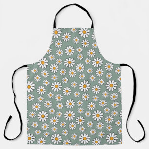 Retro Daisy Print Apron