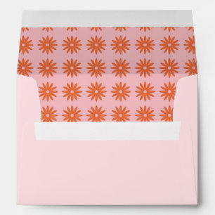 Retro Daisy Quinceanera Envelope