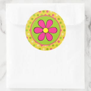 Retro Daisy Stickers