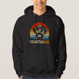 Retro Dalmatian Dad Father's Day Vintage Dog Dad Hoodie
