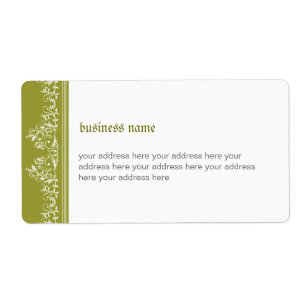 Retro Damask Filigree Side Elegant Olive Green 3