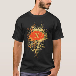 Retro Damask Pattern with Monogram Letter X T-Shirt