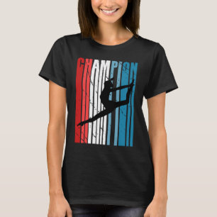 Retro Dance Birthday Champion Silhouette Red White T-Shirt