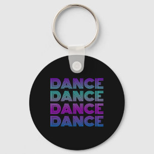 Retro Dance I Love Dancing Dancer Teen Student Dan Key Ring