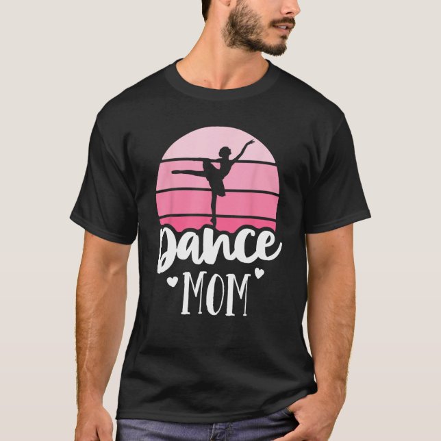 Retro Dance Mum Vintage Pink Ballerina Shirt Balle (Front)