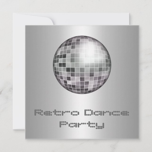 Retro Dance Party  Invitation (Front)