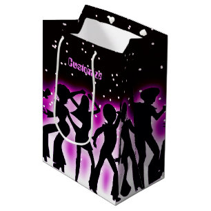 Retro Dance Party Pink Medium Gift Bag