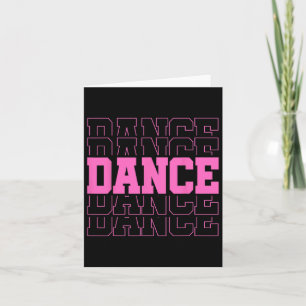Retro Dance Women Girls Kids Dancing Cute Dancer Card