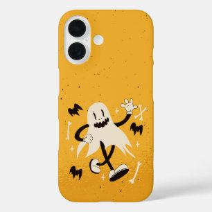 Retro Dancing Ghost Cute Halloween iPhone 16 Case
