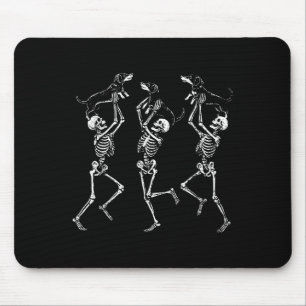Retro Dancing Skeletons Dachshund Cute Halloween D Mouse Mat