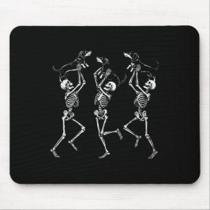 Retro Dancing Skeletons Dachshund Cute Halloween D Mouse Mat