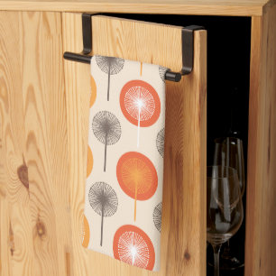Retro Dandelion Floral Pattern Kitchen Towels