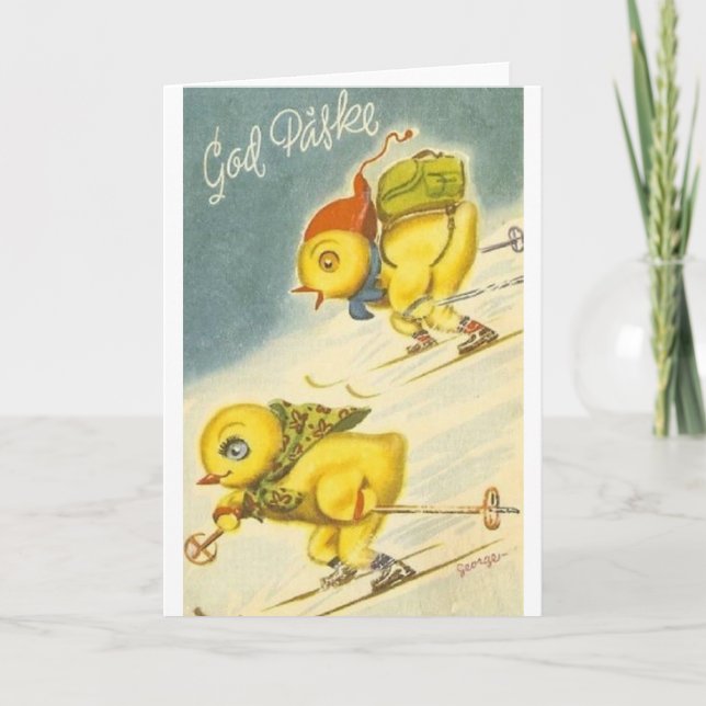 Retro Danish Easter Card (Front)