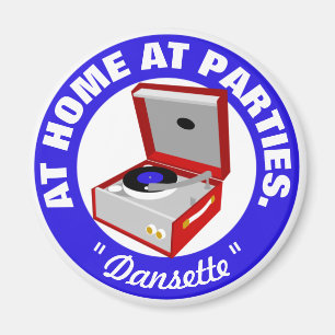 Retro Dansette vintage record player Magnet