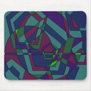 Retro Dark Abstract Mouse Mat