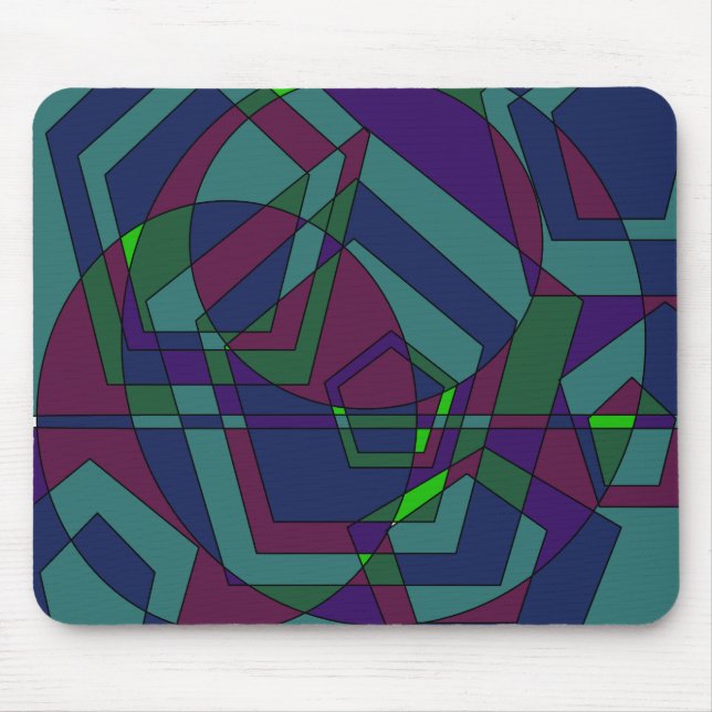 Retro Dark Abstract Mouse Mat (Front)
