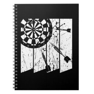 Retro Dartboard Darts 180 Men Dart Player Notebook