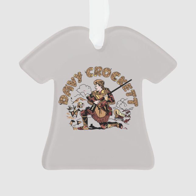 Retro Davy Crockett Ornament (Front)