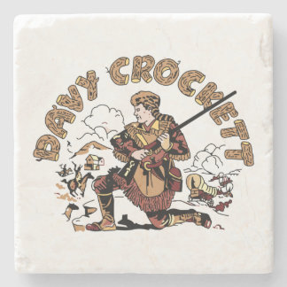 Retro Davy Crockett Stone Coaster