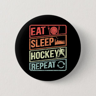Retro Day Hockey Meme Vintage Sports Funny Joke 6 Cm Round Badge