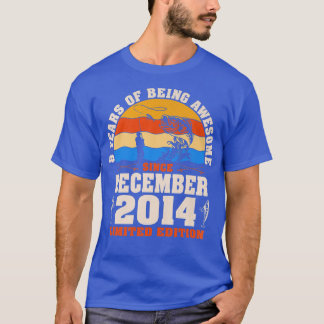 Retro December 2014 8 Year Old Fishing Lovers 8th  T-Shirt
