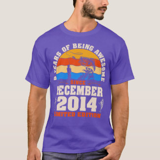 Retro December 2014 8 Year Old Fishing Lovers 8th  T-Shirt