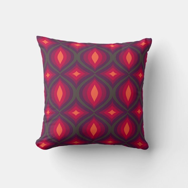 Retro decorative pillow 70s 60s style (Front)