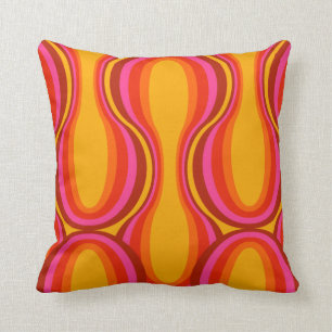 Retro decorative pillow 70s 60s style