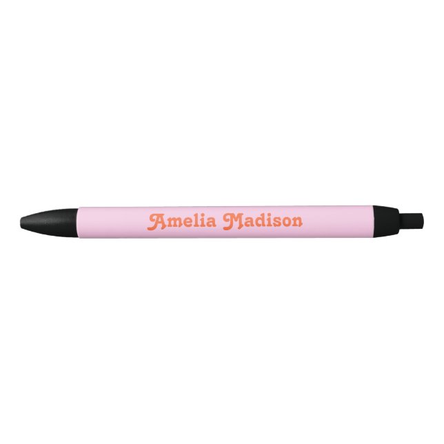 Retro Decorative Pink Orange Pen (Front)