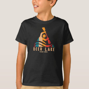 Retro Deer Lake Kayaking T-Shirt
