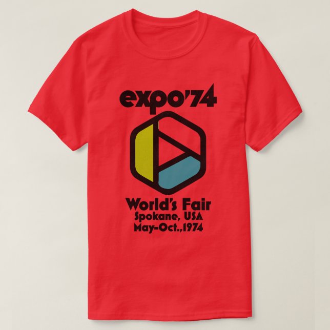Retro Defunct Expo 74 Worlds Fair Spokane Washingt T-Shirt (Design Front)