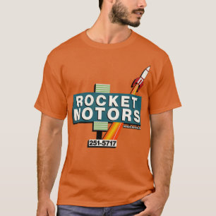 Retro Defunct Rocket Motors Auto Dealership Tulsa T-Shirt