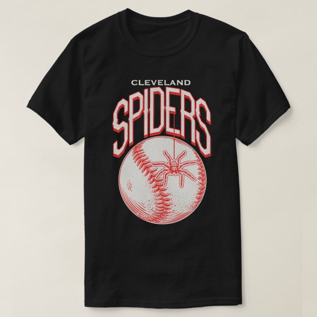 Retro Defunct Spiders Baseball T-Shirt (Design Front)
