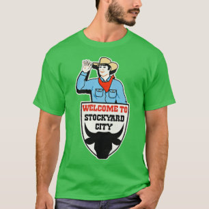 Retro Defunct STOCKYARD CITY Oklahoma Sign T-Shirt