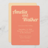 Retro Delight Peach and Apricot Wedding