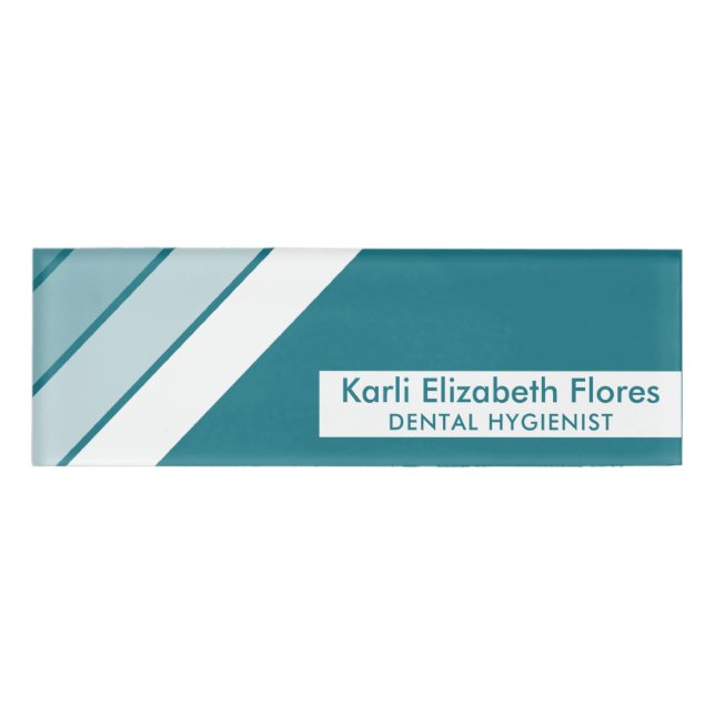 Retro Dental Office Name Tag (Front)
