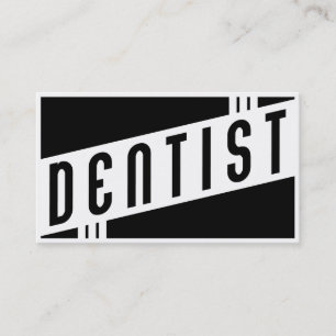 retro dentist business card
