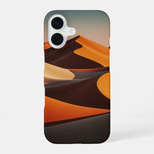 Retro Desert Geometry iPhone 16 Case (Back)