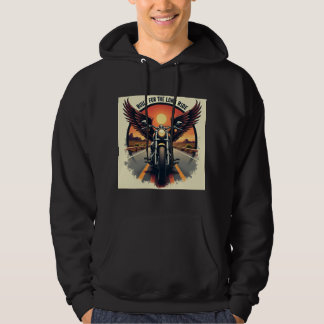Retro Desert Highway Motorcycle Brotherhood Biker  Hoodie