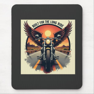 Retro Desert Highway Motorcycle Brotherhood Biker Mouse Mat